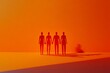 © Imagentive - Orange Unity People Holding Hands Silhouette