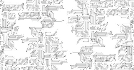 Poster - Circuit technology background with hi-tech digital data connection system and computer electronic design. EPS10