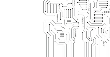 Poster - Circuit Board Technology Copy Space Vector Background.