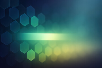 Poster - This abstract digital composition features vibrant hexagons that gracefully fade into a soft atmospheric perspective embodying elements strategy and decision-making in a captivating visual