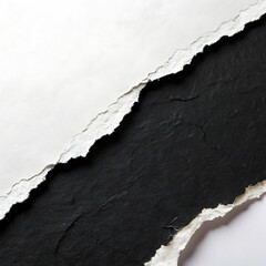 Poster - Minimalist Black and White Torn Paper Texture Background for Creative Designs