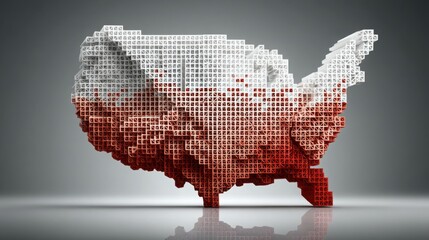 Aufkleber - United states map illustrating business accelerator concepts for startup development and economic growth opportunities