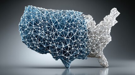 Aufkleber - United states map featuring business growth icon concept reflecting surge in new business opportunities