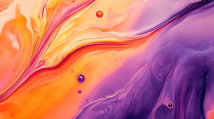 Fototapete - Vibrant Abstract Fluid Art