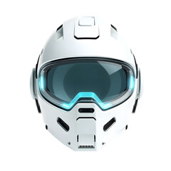 Aufkleber - futuristic helmet design. tech headgear, holographic display. advanced technology concept, isolated 