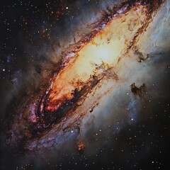 Wall Mural - galactic panorama showcasing swirling nebulas and vibrant star formations in a vast cosmic landscape