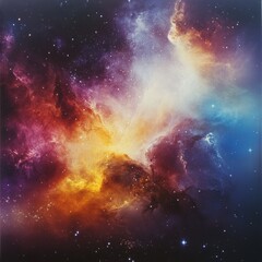 Wall Mural - vibrant cosmic nebula showcasing a stunning array of colors and patterns in the galactic expanse ill