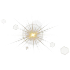 Wall Mural - Shining sun flare pulses in vector transparent format. Gold sparkle overlays add ambient brilliance to designs. Soft sun leaks blend naturally with scene highlights. Light ray flashes