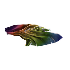 Poster - Metallic fabric with an iridescent sheen flowing gracefully