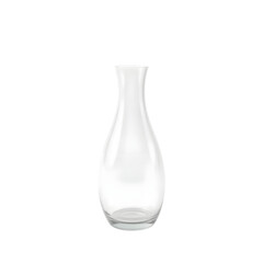 Poster - Simple Glass Vase 3d Render, Minimalist Design On White Background, Clear Glassware, Object Isolated. Ideal For Presentations, Product Mockups, And Stylish Visuals, Pure Aesthetic.