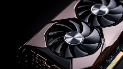 Poster - GPU Temperature Concept, Close-Up of VRM Components and GPUs with Focus on Heating and Cooling Mechanisms in Modern Technology