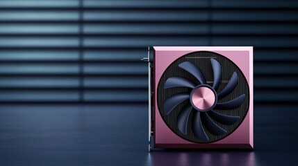 Poster - GPU Temperature Concept, Advanced Cybernetic GPU Fan Module with Adjustable Speed for Optimal Performance in AI Applications