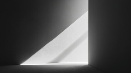 Poster - minimalist scene with stark contrasts between light and shadow unfolds depicting unexpected juxtapos