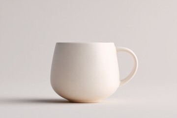 Poster - minimalistic and clean image of plain cup or mug isolated on white background
