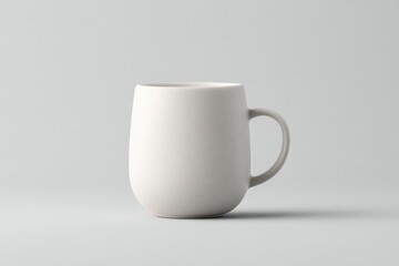 Poster - minimalistic and clean image of plain cup or mug isolated on white background