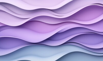 Poster - Abstract wavy layers in shades of purple and blue creating a modern design