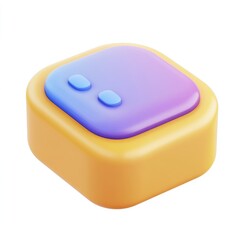 Poster - Colorful, square, stylized audio device icon.