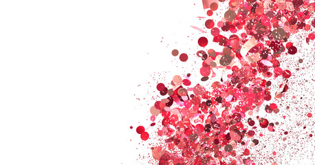 Aufkleber - A flurry of red and pink glitter