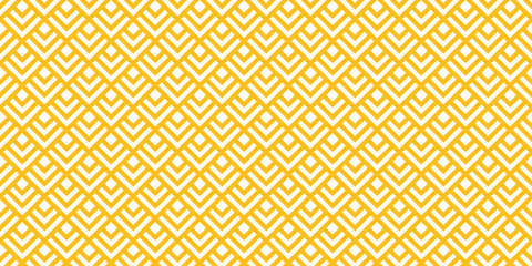 Poster - Geometric yellow arrows point down in a crisp patterned cascade