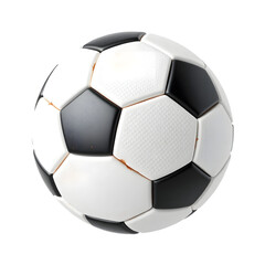 Aufkleber - Soccer Ball 3d Rendering, Realistic Football Illustration On White. Detailed Surface Texture, Perfect For Sports Graphics. Clear, Isolated Object. Game Ready.