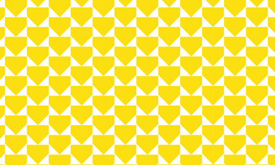 Poster - Repeating yellow home plate pattern on white