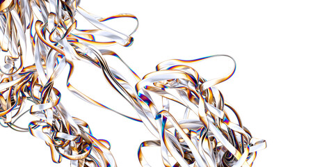 Poster - Chromatic Extravaganza: A Dazzling 3D Display of Colors