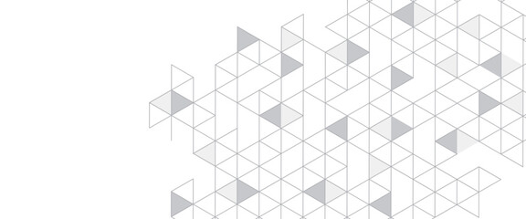 Poster - Vector modern line design cubes and triangles abstract background