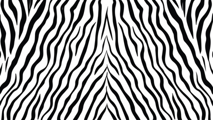 Poster - Zebra Stripes Bold rhythmic black lines dance on a white canvas creating a dynamic animalistic texture