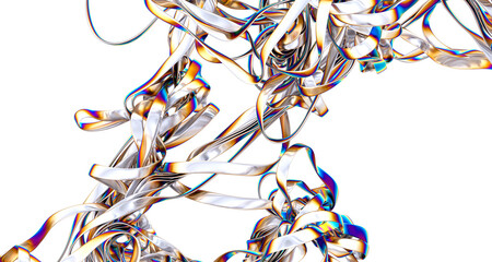 Poster - Colorful Wonderland: Explore the Depths of a Chromatic 3D Background