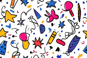party repeatable seamless tile pattern