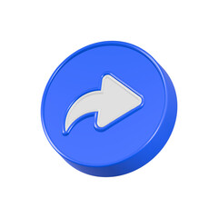 Poster - share icon 3d rendering realistic button
