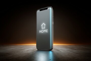 Aufkleber - A phone with the word home on it