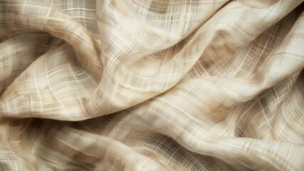 Poster - soft and elegant fabric texture with warm beige tones and delicate sheen for background, textile, an