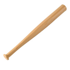 Aufkleber - Baseball Bat, Detailed 3d Render, A Sports Equipment, Isolated On Plain White. Clean, Smooth Finish. Perfect For Sport Illustrations And Design Elements. Straightforward View.