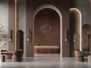 Poster - interior, room, table, chair, furniture, kitchen, home, dining, design, house, chairs, restaurant, dining room, luxury, architecture, wood, nobody, window, cafe, hotel, decor, indoor, light, floor, 