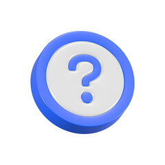 Fototapete - question mark icon 3d rendering realistic button