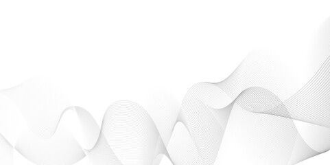 Poster - abstract grey wavy lines digital frequency track equalizer background. curved wave smooth stripe sea