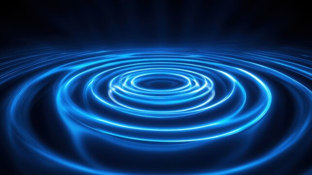 Glowing flow enhances neon ripple burst, textured background