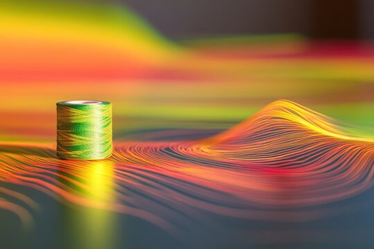 neon ripple push, dreamy thread, background