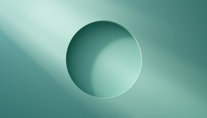 Poster - Abstract geometric circle design modern art gallery digital artwork minimalist environment front view contemporary aesthetics