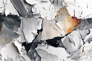 Poster - Torn Paper Reveals Striking Oil-Themed Underlayer Showcasing Unique Textures and Contrasts in an Abstract Composition