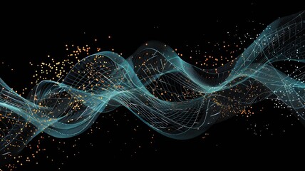 Poster - Wonderful picture of colorful light sparkling particles scattered across space background, create abstract bokeh effect perfect for designs that aim to evoke a sense of energetic and fantasy. AIG53.