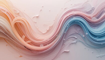 Poster - Creative abstract waves digital art colorful fluid design artistic environment aesthetic viewpoint modern concept