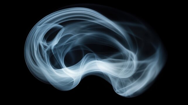 Dreamy curve follows pastel smoke's spin; background fades