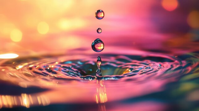 Moving shimmer drop, dreamy line, subtle background