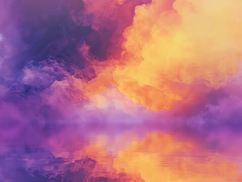 Surreal tone enhances shimmer fog rise, textured background