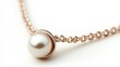© Firadoaw - Mini pearl pendant on fine rose gold chain, isolated on white background