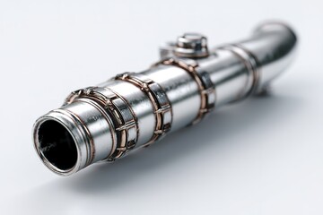 Poster - Metal exhaust pipe component for automotive engineering and performance enhancement being showcased