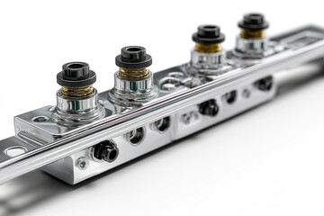 Poster - Hydraulic control manifold with multiple valves designed for efficient fluid management in industrial applications