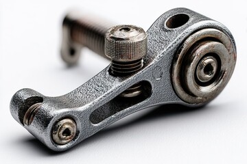 Poster - Detailed view of a metallic mechanical component showcasing precise engineering and design for industrial use